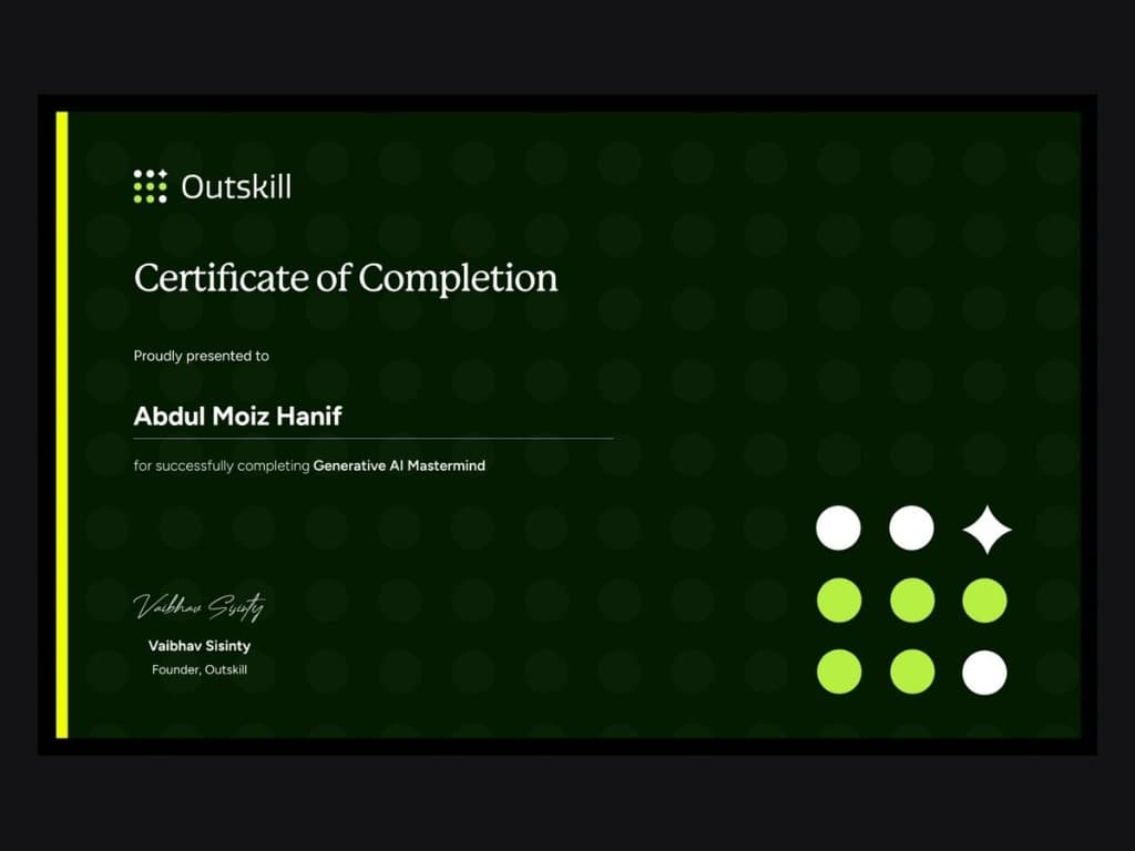Generative AI Mastermind Certificate